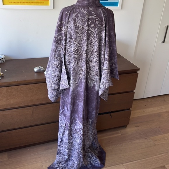 VINTAGE 100% Authentic Japanese 🇯🇵 Kimono Purple - Picture 11 of 11
